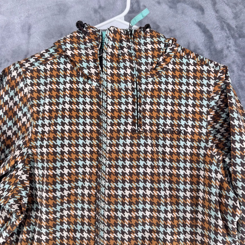 Burton women's houndstooth full-zip hooded jacket. size small